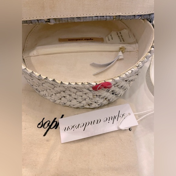Sophie Anderson Nilsa round circle woven crossbody shoulder purse - Picture 4 of 4